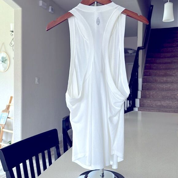 NWOT Free People Movement White Tank XS/S Racerback Modal Blend Activewear Loose - Picture 6 of 11